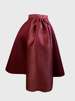 Pleated Panel Smooth Skirt